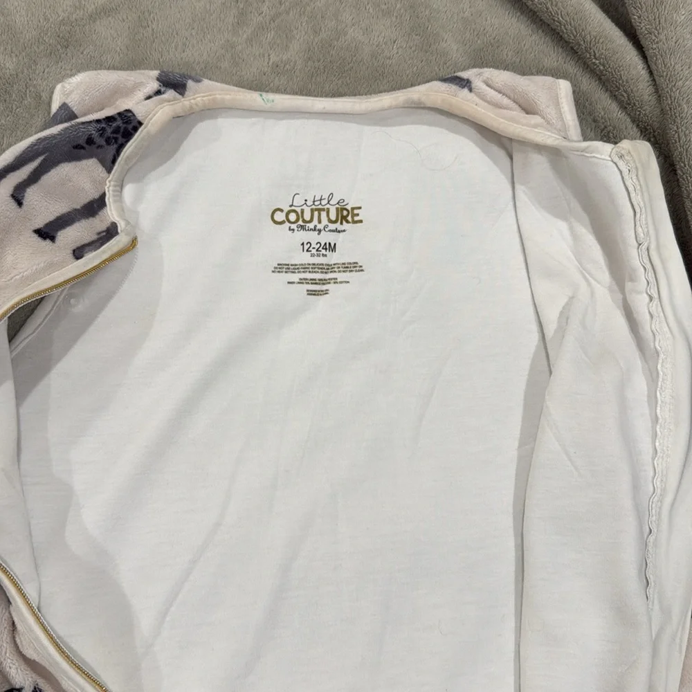 Sleep Sack Minky Couture Little Couture Weareable Blanket Safari Animals 12-24M